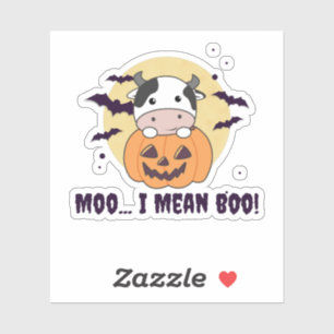 Cow Ghost Cute Kawaii Halloween Moo I Mean Boo