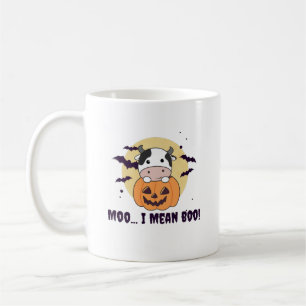 Cow Ghost Cute Kawaii Halloween Moo I Mean Boo Coffee Mug