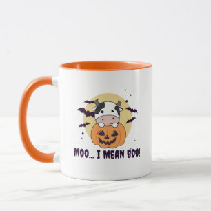 Cow Ghost Cute Kawaii Halloween Moo I Mean Boo Mug