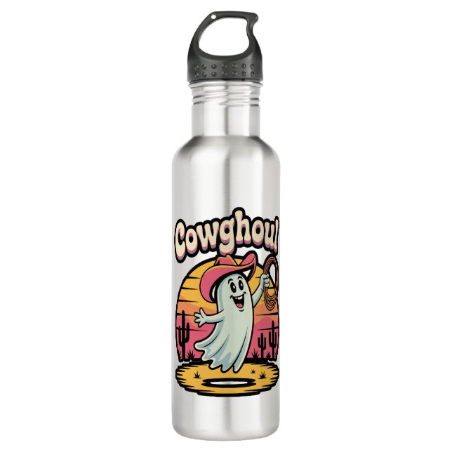 Cow Ghoul Halloween Spooky 710 Ml Water Bottle (Front)