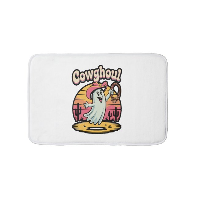 Cow Ghoul Halloween Spooky Bath Mat (Front)