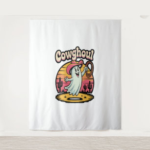 Cow Ghoul Halloween Spooky Tapestry