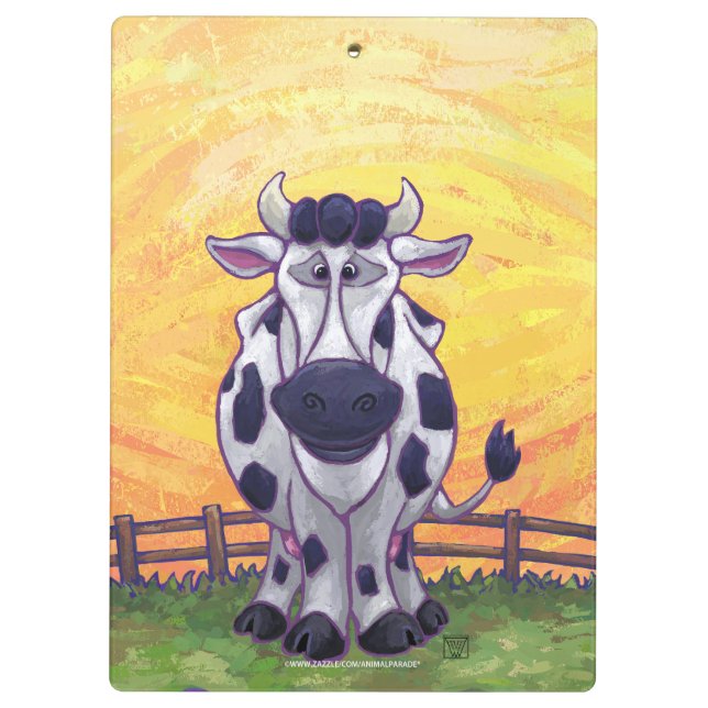 Cow Gifts & Accessories Clipboard (Back)