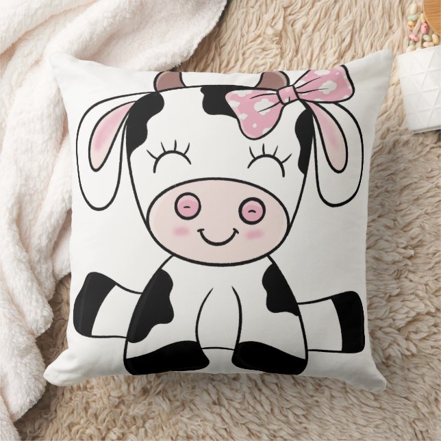 Cow Girl 20x20 Cushion (Blanket)