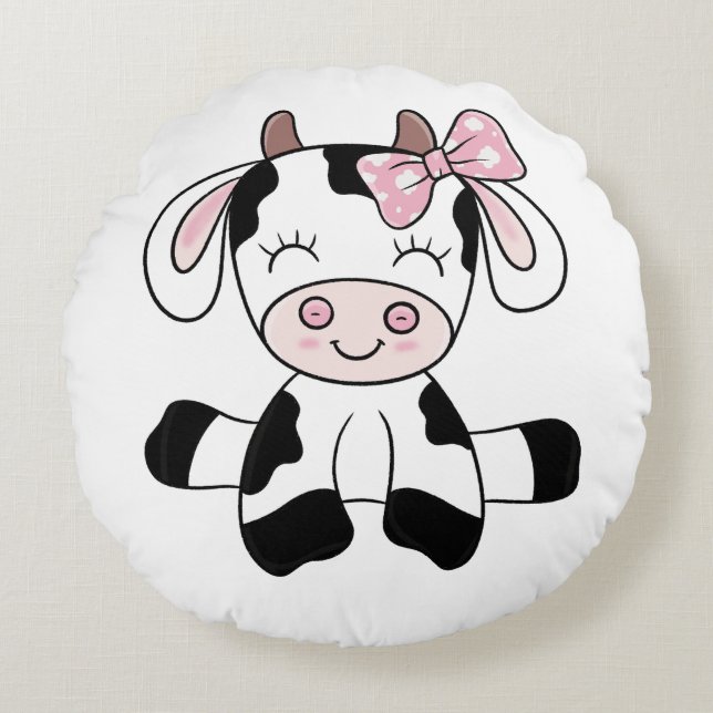 Cow Girl Round Cushion (Front)