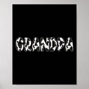 Cow Grandpa Birthday Family Matching Fathers Day B Poster