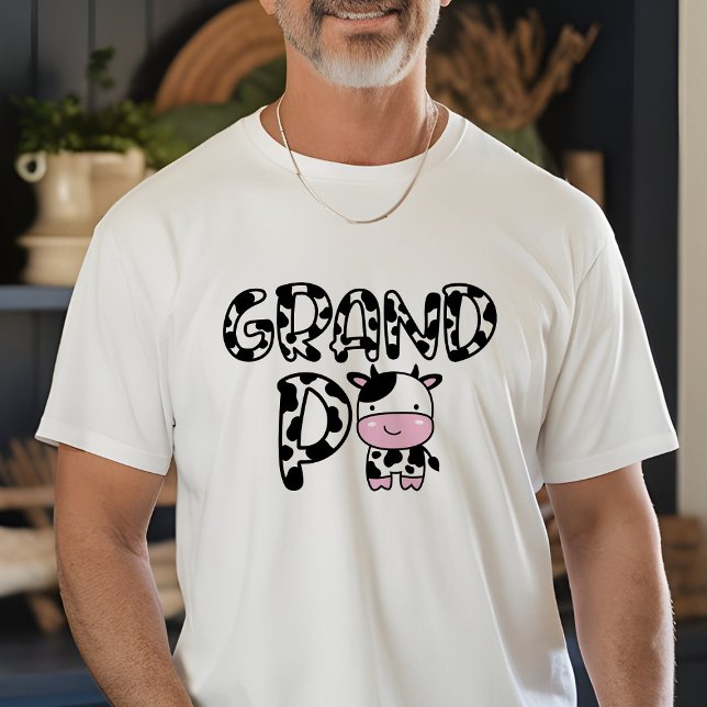 Cow Grandpa Grandfather Matching T-Shirt Birthday (Creator Uploaded)