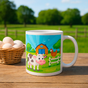 Cow Grazing On A Farm Animals Coffee Mug