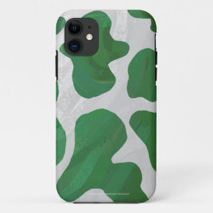 Cow Green and White Print iPhone 11 Case