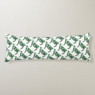 Cow Green and White Silhouette Body Cushion