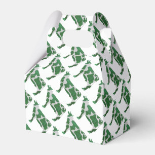 Cow Green and White Silhouette Favour Box