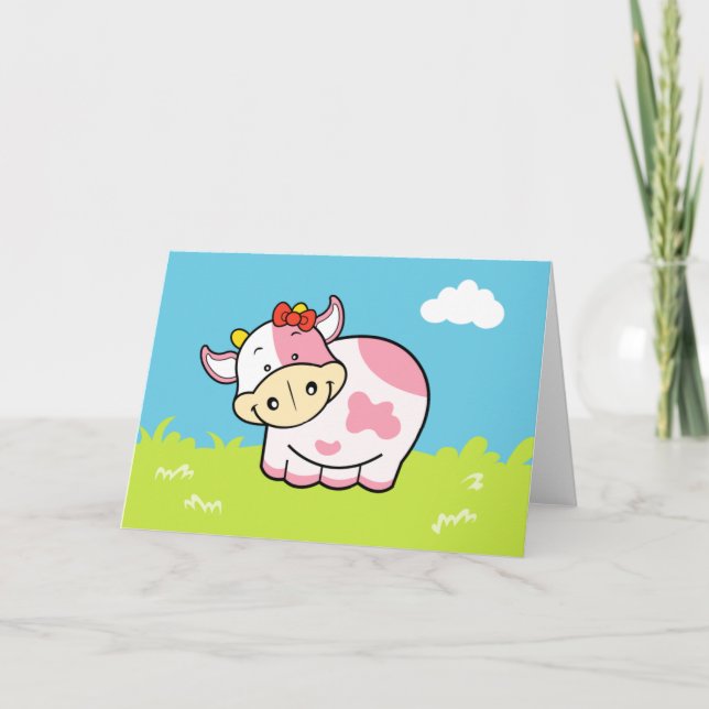 Cow Greeting Card (Front)