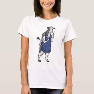 Cow Hairdresser Scissors Comb T-Shirt