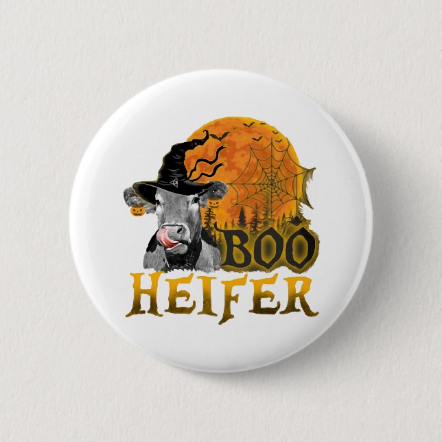 Cow Halloween 6 Cm Round Badge (Front)