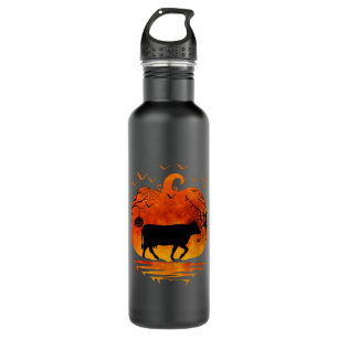 COW HALLOWEEN COSTUME PUMPKIN FALL SEASON 710 ML WATER BOTTLE