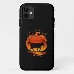 COW HALLOWEEN COSTUME PUMPKIN FALL SEASON iPhone 11 CASE