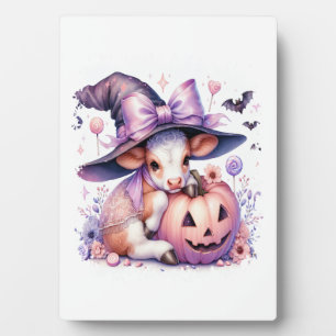 Cow Halloween Square Plaque