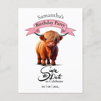 Cow Happy Birthday Girl Postcard