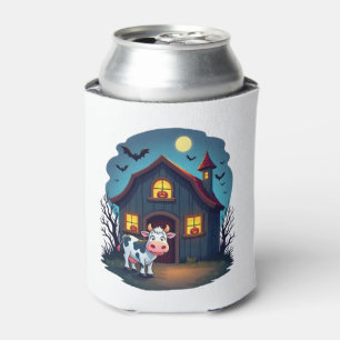Cow & Haunted Barn Can Cooler