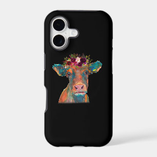 Cow Head Face Colourful Watercolor Cow Gifts