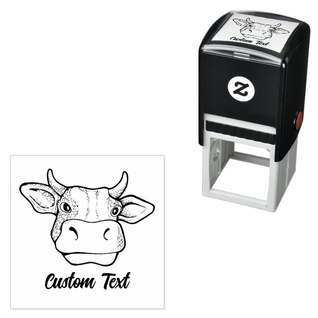 Cow Head Self-inking Stamp (In Situ)