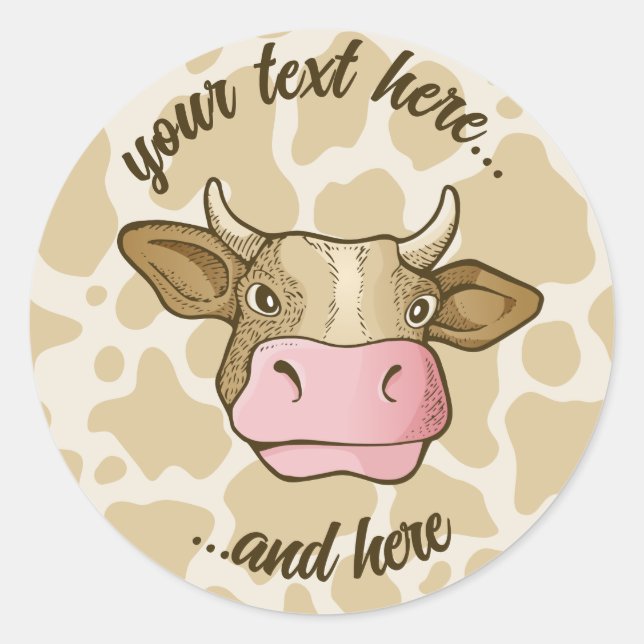 Cow Head Sticker (Front)