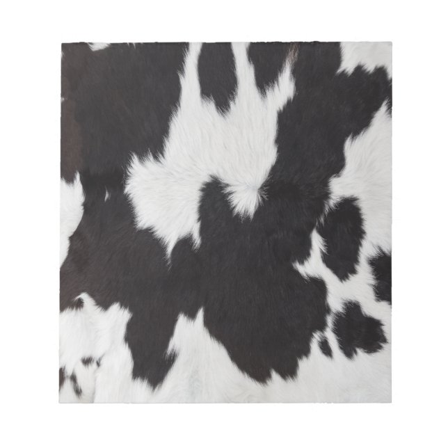 cow hide black white    notepad (Front)