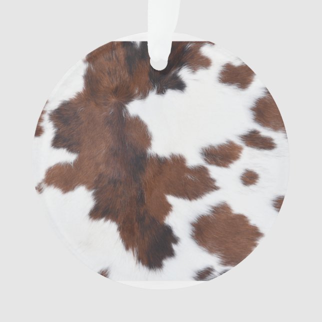 cow hide brown white     ornament (Front)