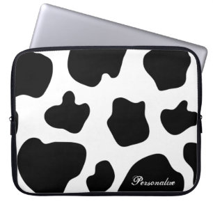 Cow hide pattern laptop sleeve   Cute animal print