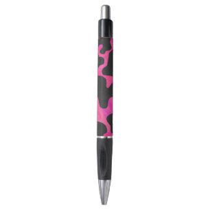 Cow Hot Pink and Black Print