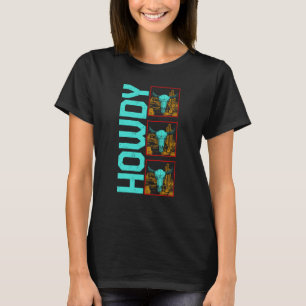 Cow Howdy Boho Cow Skulls Cow Fan  Farm Animal Cow T-Shirt
