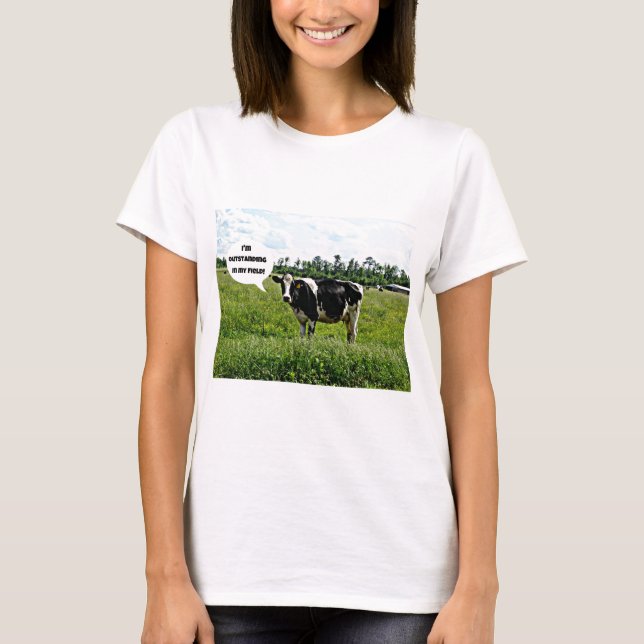 Cow Humour T-Shirt (Front)