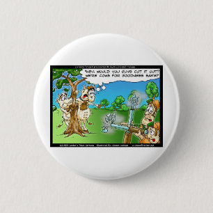 Cow Hunting Season Funny Tees Mugs Cards & Gifts 6 Cm Round Badge