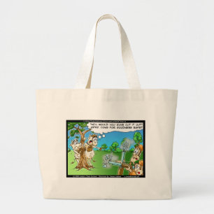Cow Hunting Season Funny Tees Mugs Cards & Gifts Large Tote Bag