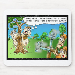 Cow Hunting Season Funny Tees Mugs Cards & Gifts Mouse Pad