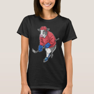 Cow Ice hockey Ice hockey stick Sports T-Shirt