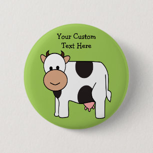 Cow Illustration custom text button