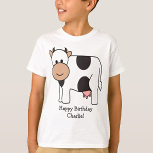 Cow illustration custom text clothing T-Shirt