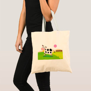 Cow In A Field Tote Bag