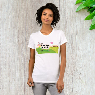Cow In A Field Womens T-Shirt