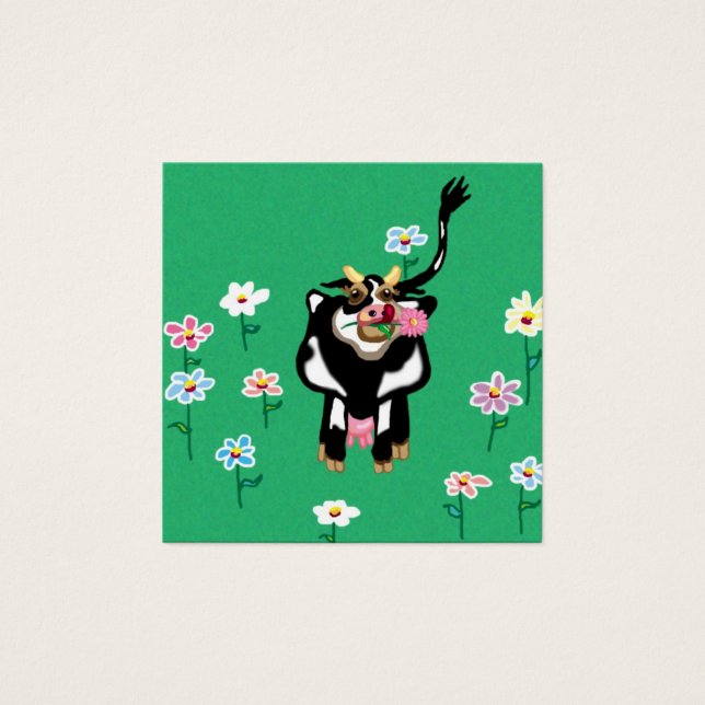 Cow in a flower meadow (Front)