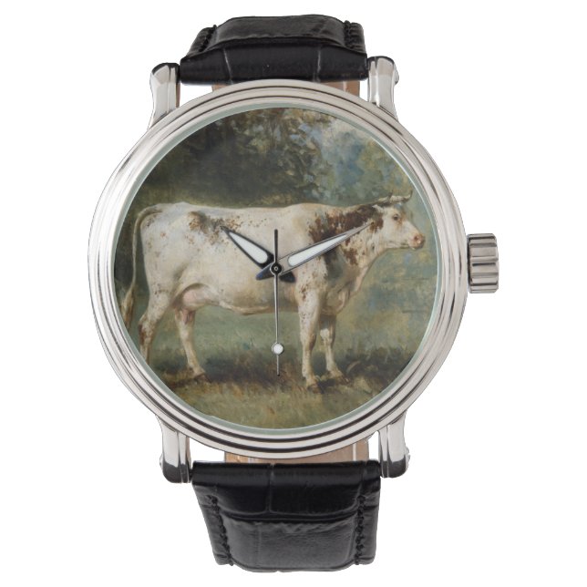 Cow in a Rural Landscape (Farm Animal) Watch (Front)