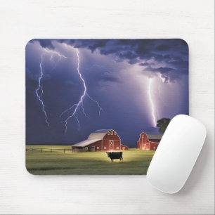 Cow In a Thunderstorm Mouse Pad