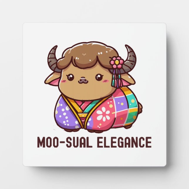 Cow in Elegance in Highland Plaque (Front)
