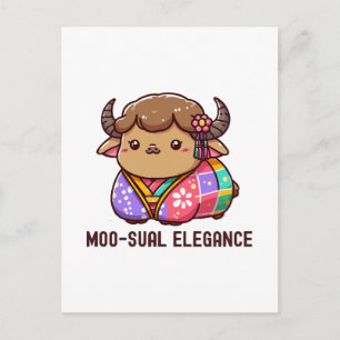 Cow in Elegance in Highland Postcard