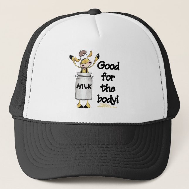 Cow in Milk Can Trucker Hat (Front)