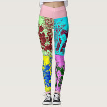Cow in Pop Art Custom Women's Leggings
