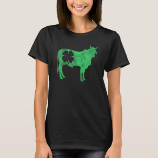 Cow Irish Shamrock St Patricks Day Saint Paddys T-Shirt