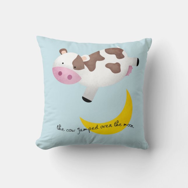 Cow Jumped Over the Moon Cushion (Front)