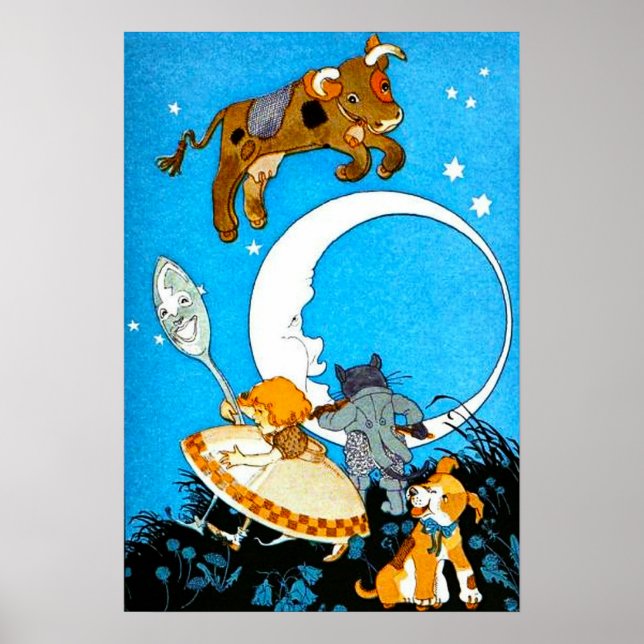 Cow Jumped Over the Moon (in 23 sizes) Poster (Front)